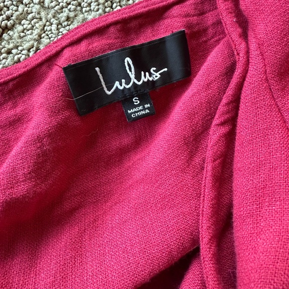 Lulu's Red Ruffled Wrap Sundress - Picture 2 of 4